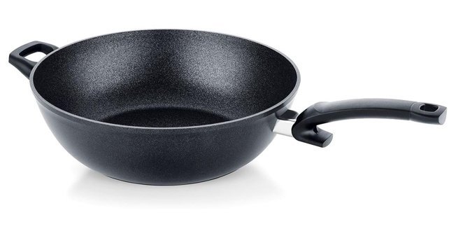 Fissler Adamant Plastik Saplı Alüminyum 32 cm Wok Tava Siyah