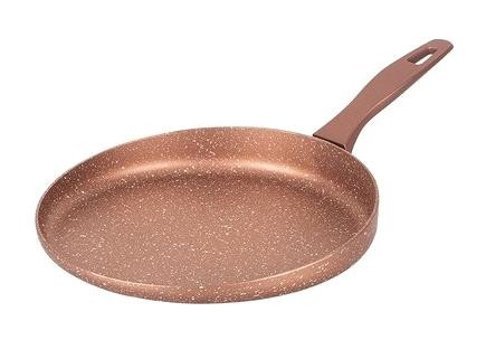 Essenso Plastik Saplı Granit 26 cm Krep Tava Pembe