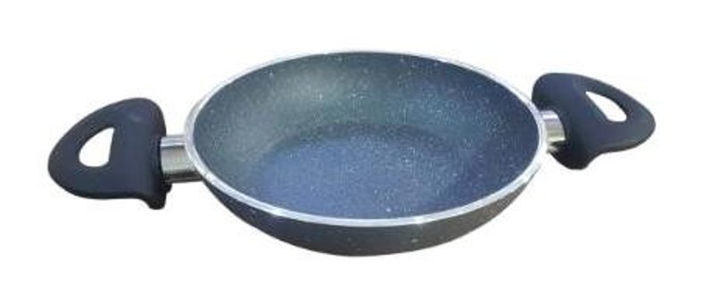 Eda Plastik Saplı Granit 24 cm Sahan Tava Gri