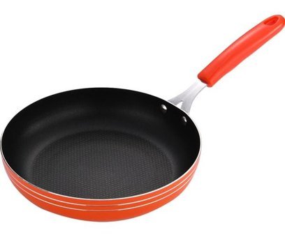 Tulip Kitchenware Plastik Saplı Alüminyum 26 cm Düz Tava Turuncu