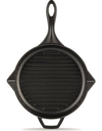 Hosse Döküm Saplı Alüminyum 28 cm Grill Tava Siyah