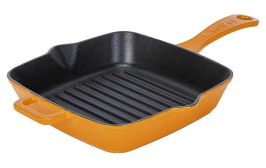 Lava Kare Döküm 20x20 cm Grill Tava Turuncu