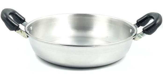 Çanak Sepeti Plastik Saplı Alüminyum 21 cm Sahan Tava Gri