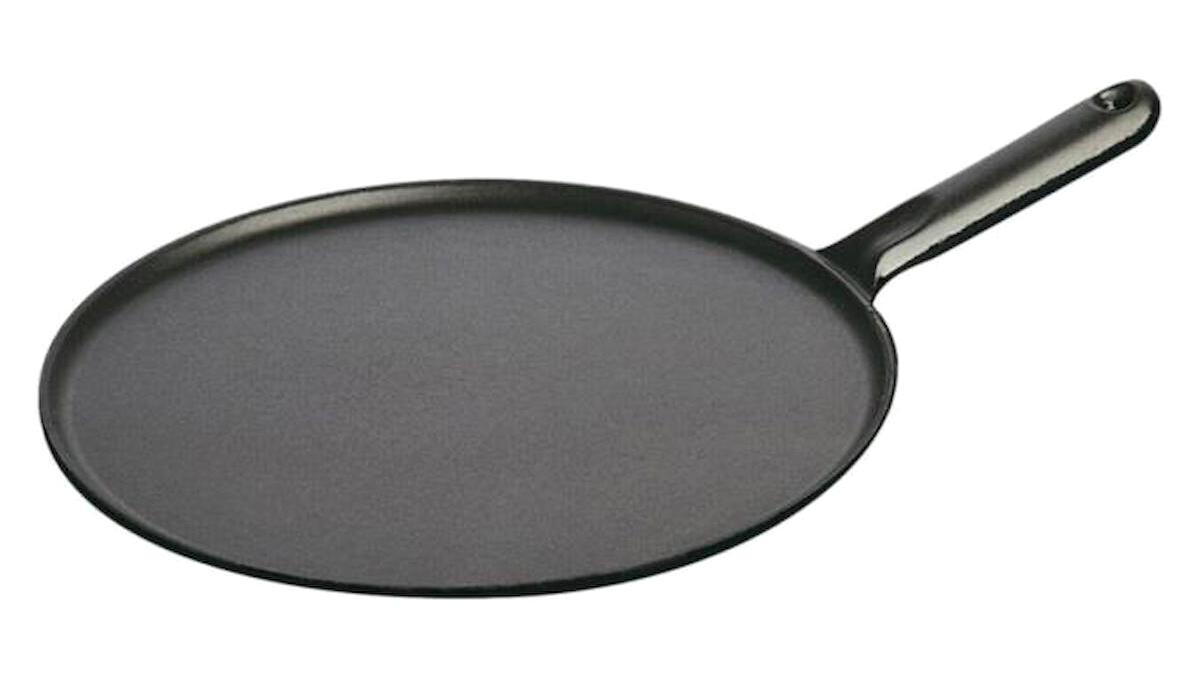 Staub Döküm Saplı Demir Döküm 30 cm Krep Tava Siyah