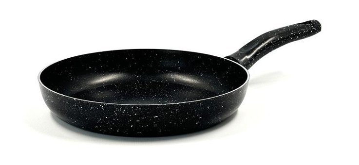 Janett Plastik Saplı Granit 16 cm Düz Tava Siyah