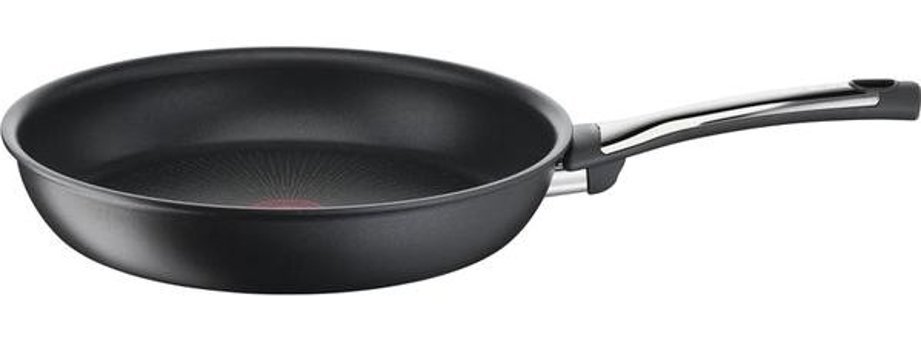 Tefal 6X Excellence G26908 Plastik Saplı Titanyum 32 cm Düz Tava Siyah