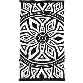 Hamur Mandala Plaj Havlusu Siyah