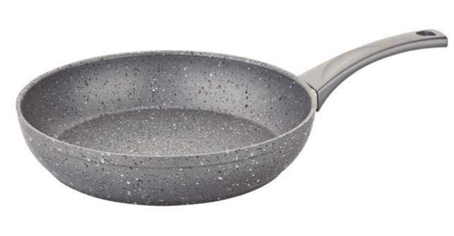 O.M.S 3210.00.07 Plastik Saplı Granit 28 cm Kızartma Tava Gri