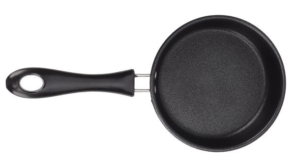 Aqxreight Plastik Saplı Paslanmaz Çelik 12 cm Kızartma Tava Siyah