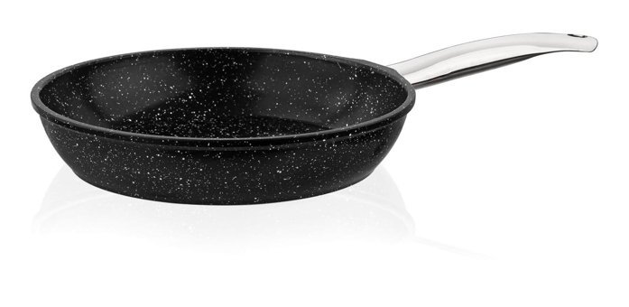 Taç Gravita TAC-3565 Metal Saplı Demir Döküm 24 cm Düz Tava Siyah