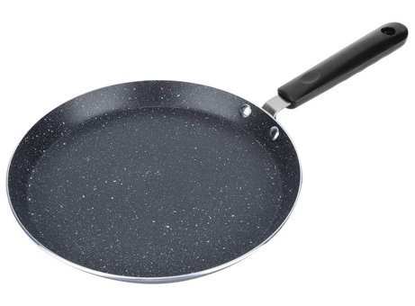 Generic Radyant Plastik Saplı Alüminyum 20 cm Gözleme Tava Siyah