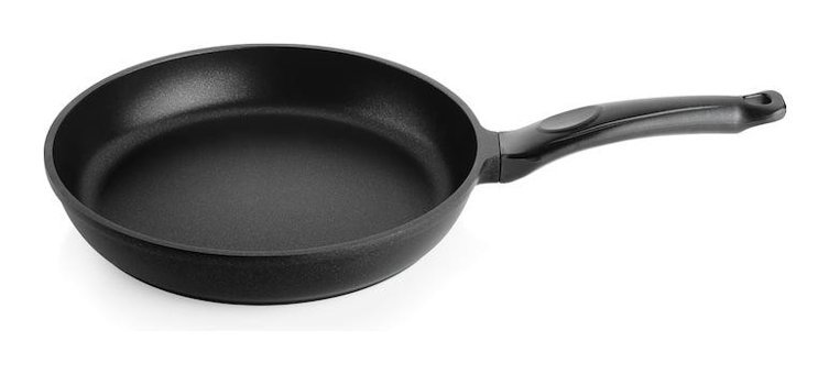 Schafer Black Master Plastik Saplı Seramik 28 cm Düz Tava Siyah