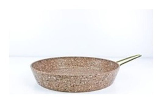 Evita Metal Saplı Döküm 24 cm Düz Tava Kahverengi