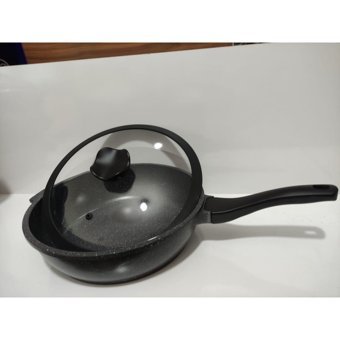 Thermoad Plastik Saplı Döküm 28 cm Wok Tava Gri