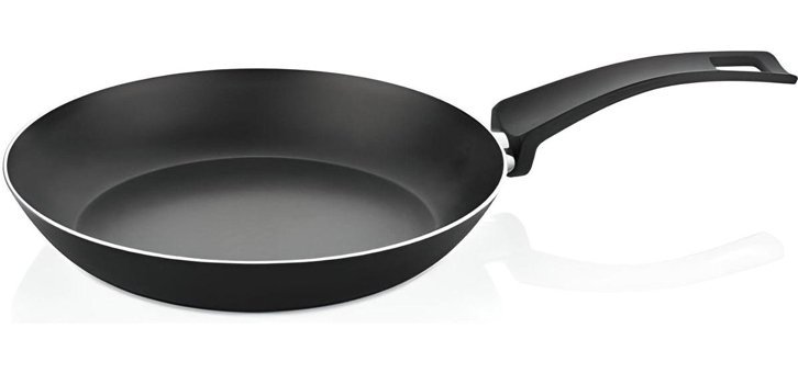 Rosetta Ragnar Plastik Saplı Alüminyum 22 cm Düz Tava Siyah