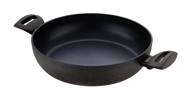 Ballarini Cervinia Plastik Saplı Granit 28 cm Sahan Tava Siyah