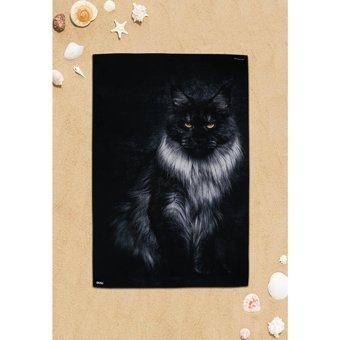 Dogo Mare Maine Coon Plaj Havlusu Siyah