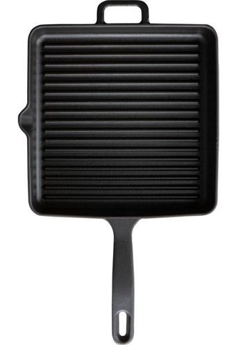 Voeux Elegance Döküm Saplı Döküm 30 cm Grill Tava Siyah