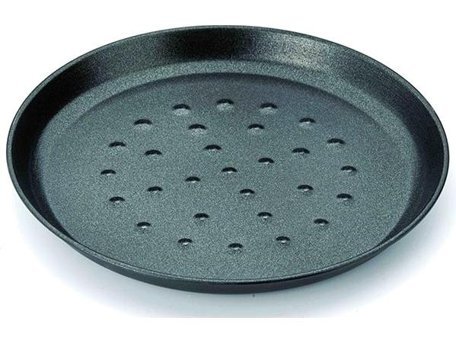 Piyop Delikli Çelik 38 cm Pizza Tava Yeşil