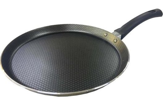 Mehtap Plastik Saplı Teflon 26 cm Krep Tava Siyah