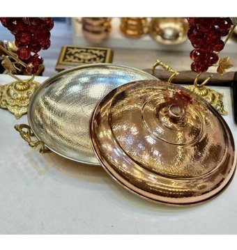 Yıldız Çelik Kapaklı Bakır 34 cm Saç Tava