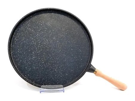 Bondy Ahşap Saplı Döküm 36 cm Kavurma Tava Siyah