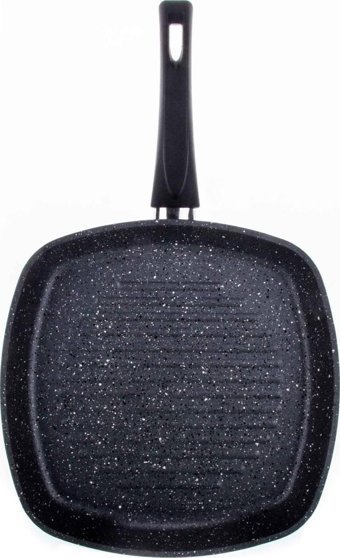 Aryıldız T/T Solido Plastik Saplı Granit 28 cm Grill Tava Siyah