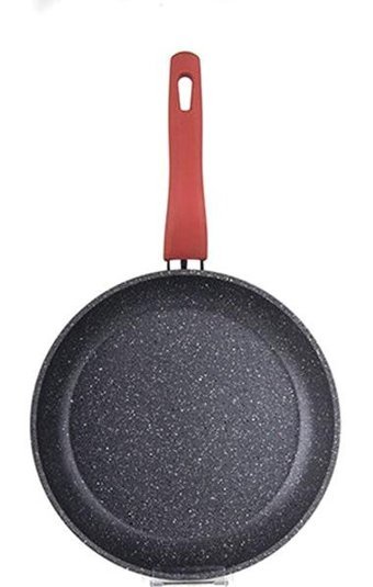 Aryıldız Terra Grey Plastik Saplı Granit 28 cm Düz Tava Gri