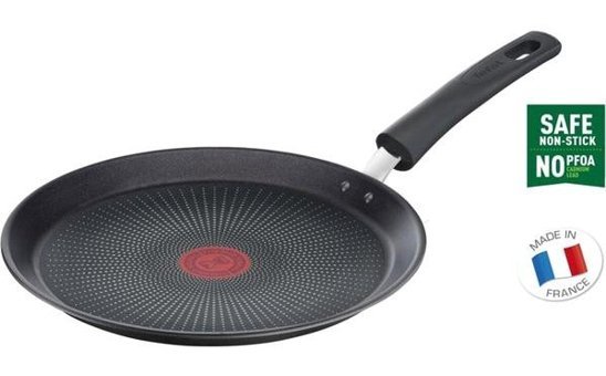 Tefal 2X Sorecycled Plastik Saplı Alüminyum 25 cm Krep Tava Siyah