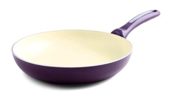Contesse Ecotouch Lazio Plastik Saplı Seramik 24 cm Düz Tava Mor