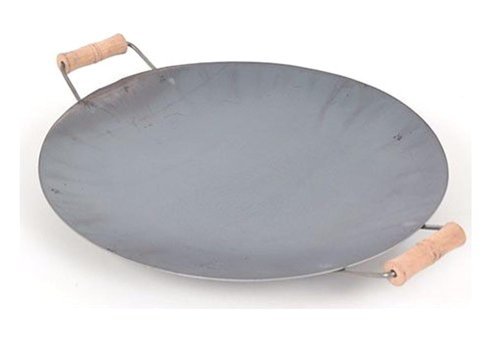 Yaman Ticaret Ahşap Saplı Döküm 40 cm Saç Tava Gri