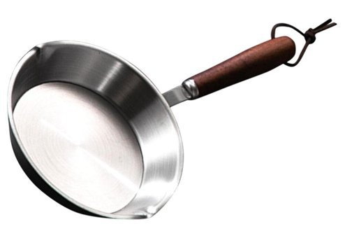 Evren Ahşap Saplı Demir Döküm 12 cm Kızartma Tava Gri