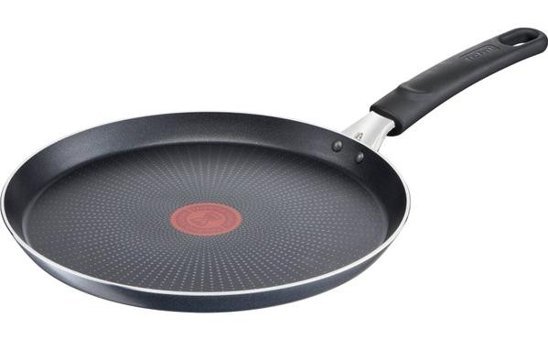 Tefal 2X XL Force C38510 Plastik Saplı Titanyum 25 cm Krep Tava Siyah