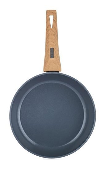 Schafer Fiesta Ahşap Saplı Seramik 24 cm Düz Tava Siyah