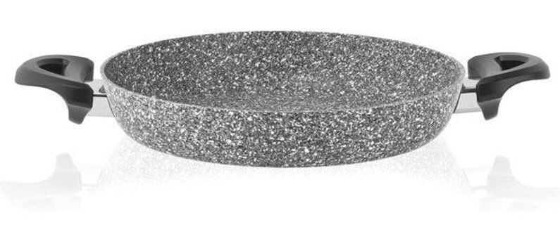 Taç Ultra Plastik Saplı Granit 24 cm Sahan Tava Kırmızı