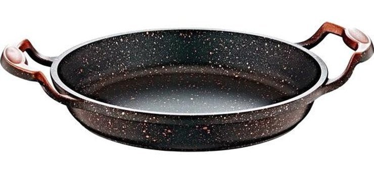 O.M.S Döküm Saplı Döküm 22 cm Sahan Tava Siyah