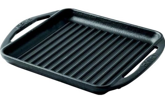Lava Kare Döküm 24 cm Grill Tava Siyah
