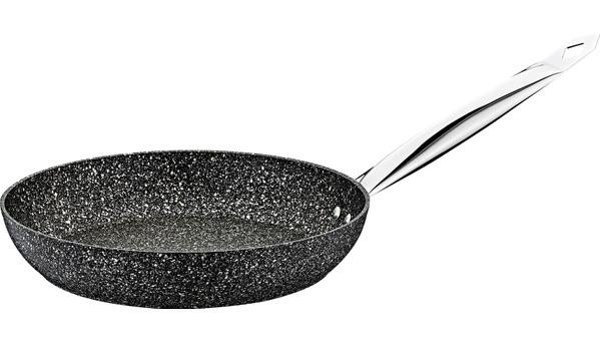 O.M.S 3207 Metal Saplı Granit 24 cm Düz Tava Siyah