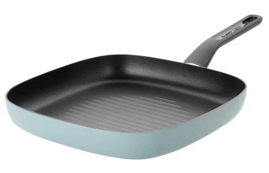 Berghoff Leo Slate Kare Plastik Saplı Alüminyum 26 cm Grill Tava Mavi