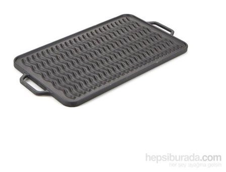 Esse Chambery Döküm Saplı Demir Döküm 26x47 cm Grill Tava Kırmızı