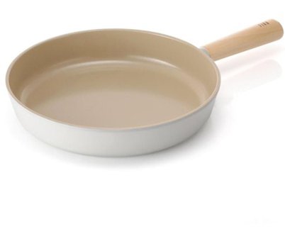Neoflam Fika Dikdörtgen Ahşap Saplı Alüminyum 30 cm Düz Tava Bej