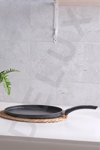 Delux Metal Granit 26 cm Krep Tava Gri