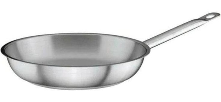 Özbir Çelik Saplı Paslanmaz Çelik 26 cm Kızartma Tava Gri