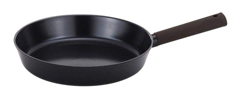 Primanova Nobless Plastik Saplı Alüminyum 28 cm Düz Tava Siyah