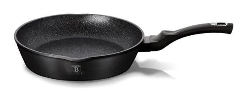 Berlinger Haus Silver Collection Plastik Saplı Alüminyum 24 cm Düz Tava Siyah