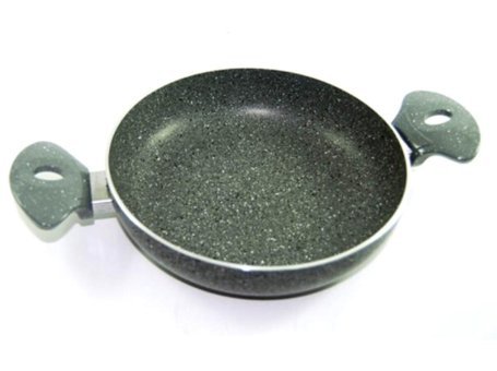 New And Single Plastik Saplı Granit 16 cm Sahan Tava Gri