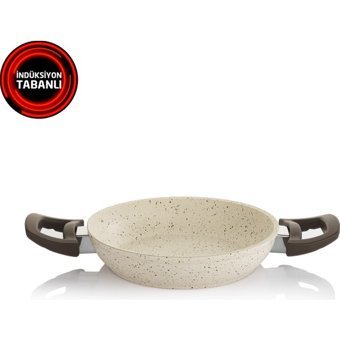 Schafer Profuse Plastik Saplı Döküm 20 cm Sahan Tava Krem