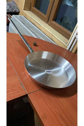 Özyetişen Metal Metal Saplı Alüminyum 33 cm Balık Tava Gri