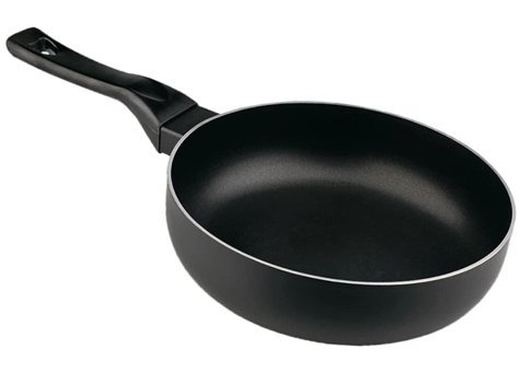 Mge World Plastik Saplı Alüminyum 24 cm Wok Tava Siyah