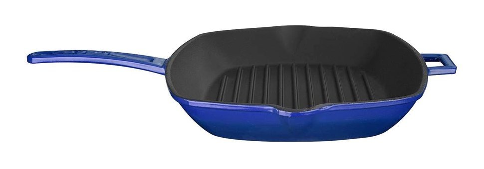 Lava Dikdörtgen Döküm 26x32 cm Grill Tava Mavi